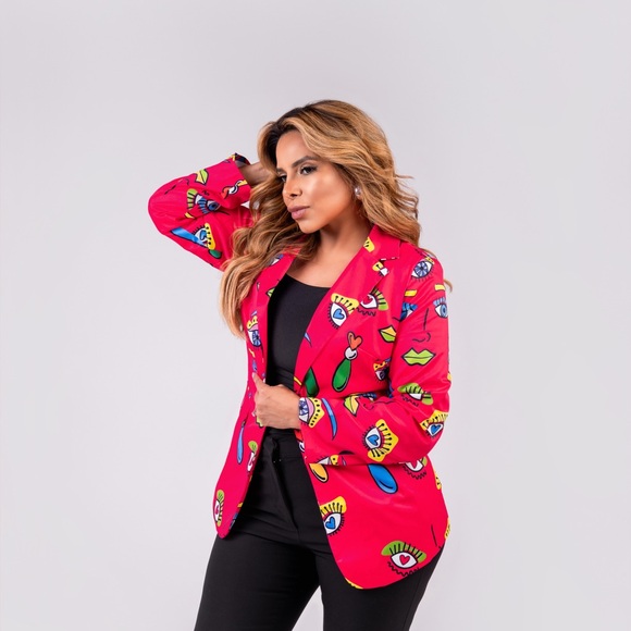 Red fashion blazer - Picture 4 of 4